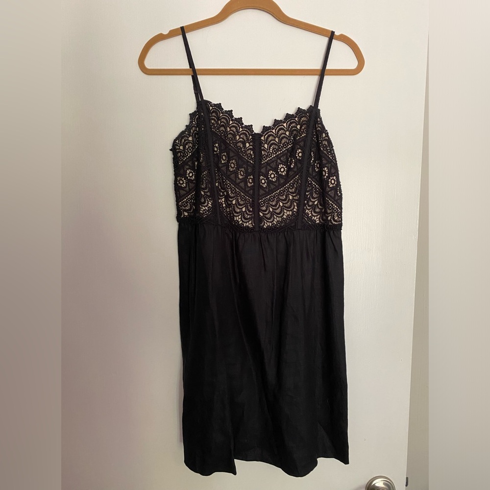 LOFT Black Linen Dress - Size 6